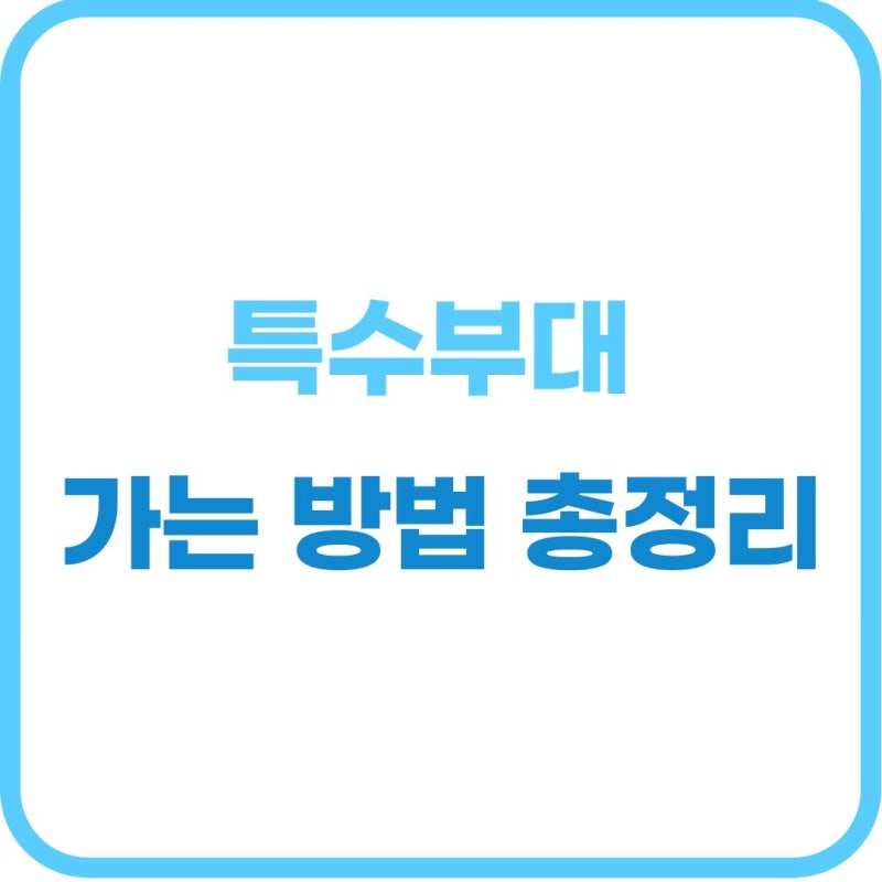 특수부대 가는 방법 총정리: 2026 최신 지원 자격과 합격 전략