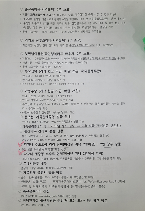 경기도 출산장려금 2026 시군별 비교, 이천 네 아이 아빠가 직접 챙긴 지원금 팩트