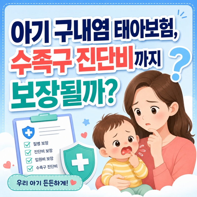 아기 구내염 태아보험, 수족구 진단비까지 보장될까?
