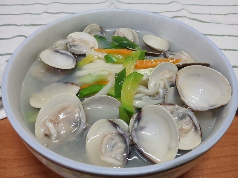 백합 조개 요리 백합 칼국수 맛있게 만드는 법 생합 조개 칼국수 레시피