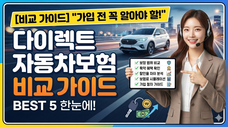다이렉트 자동차 보험 가입 가이드: 자상(자동차 상해)과 자손(자기신체사고) 완벽 비교