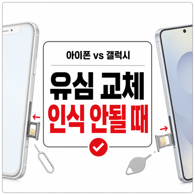 아이폰 유심칩 교체 방법, 갤럭시와 다른 점과 인식 안될 때 해결법