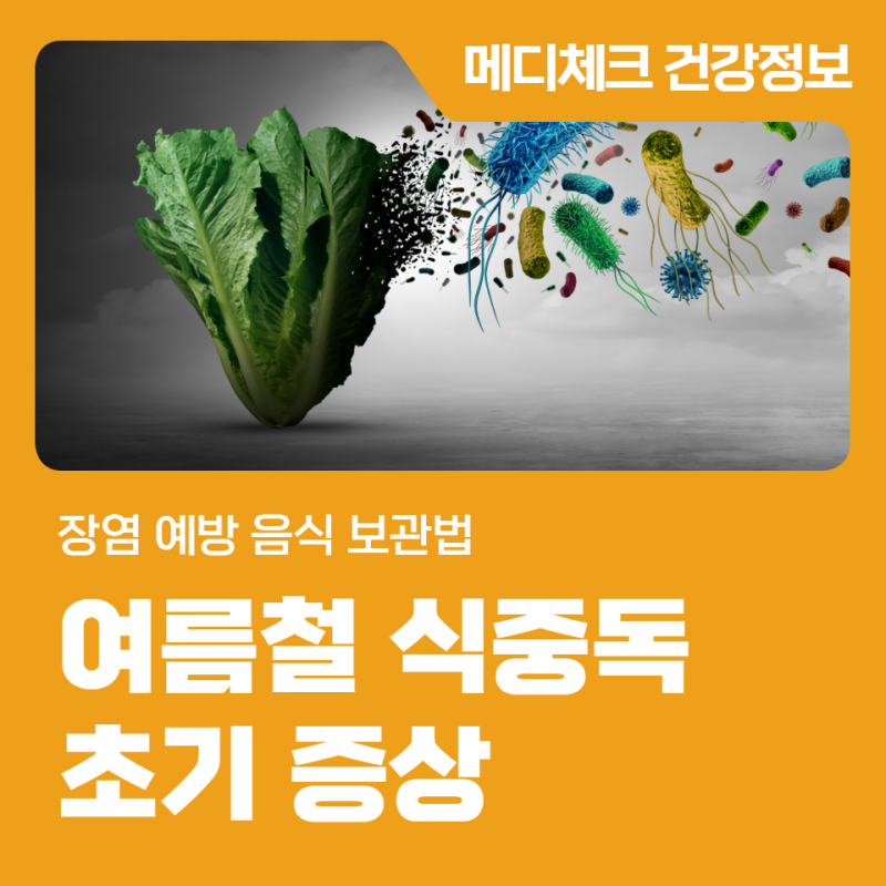 여름철 식중독 초기 증상 장염 예방 음식 보관법