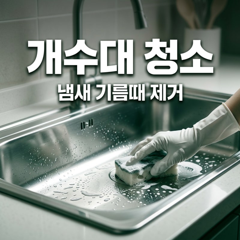 개수대 청소 냄새와 기름때 제거하는 3단계 관리 방법