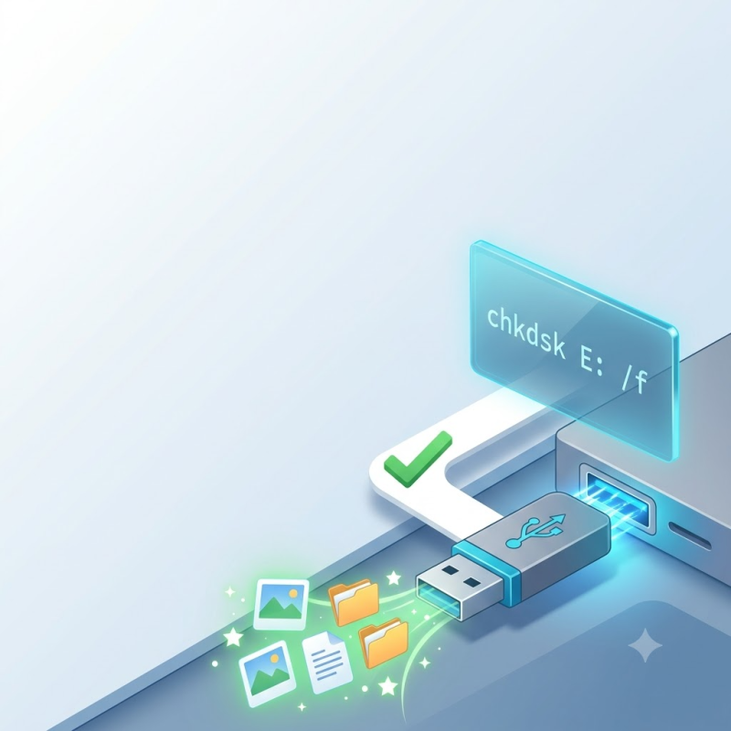 USB 포맷해야 합니다 오류 원인 및 chkdsk 디스크 데이터 복구 방법