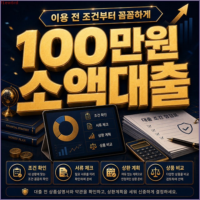 100만원소액대출 검색 전 봐야 할 정책금융과 신용대출 차이