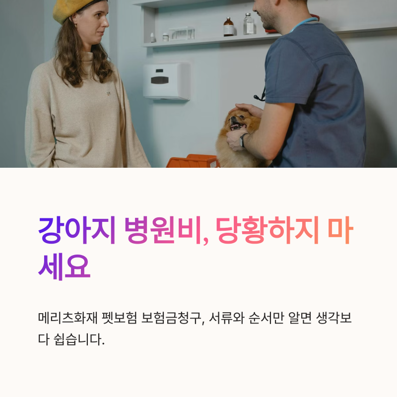 메리츠화재 홈페이지 바로가기 펫보험 보험금청구 정리