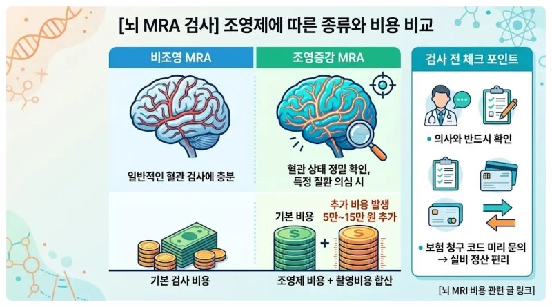 뇌 MRA 비용 얼마나 들까? 급여·비급여·실비 총정리