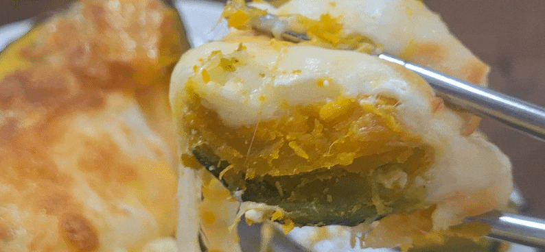 제철 미니 단호박 전자레인지 요리! 에그치즈 단호박찜으로 든든한 다이어트 식단