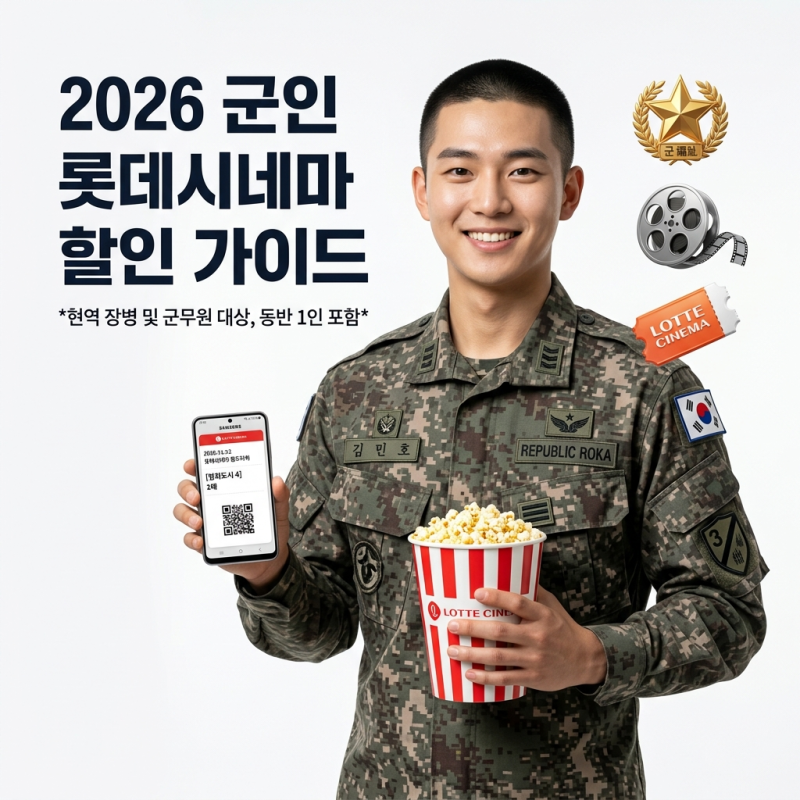 군인 롯데시네마 할인 방법 총정리! 국군복지포털 쿠폰 발급부터 현장할인 및 팝콘 매점 혜....