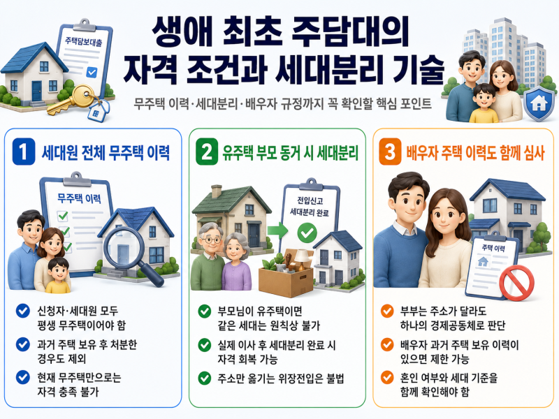 "태어나 단 한 번뿐인 치트키!" 생애 최초 주택담보대출(주담대) 자격 요건과 활용 팁