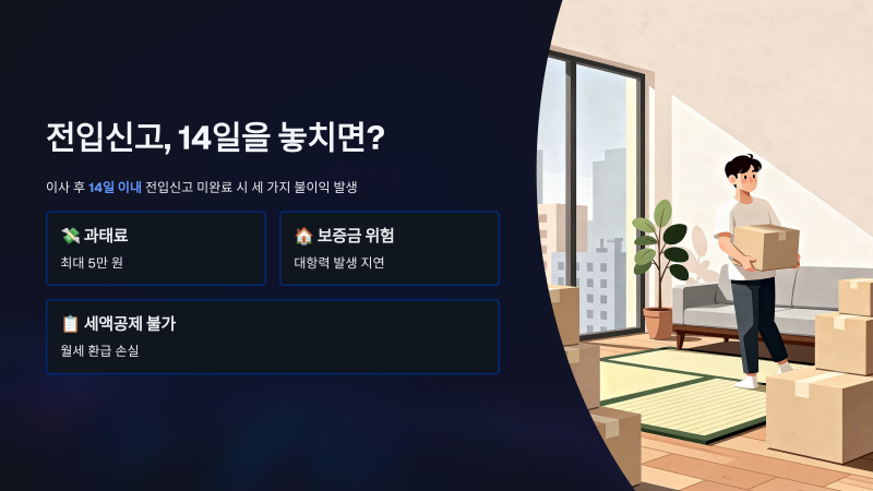 전입신고 늦게 하면 생기는 불이익 3가지