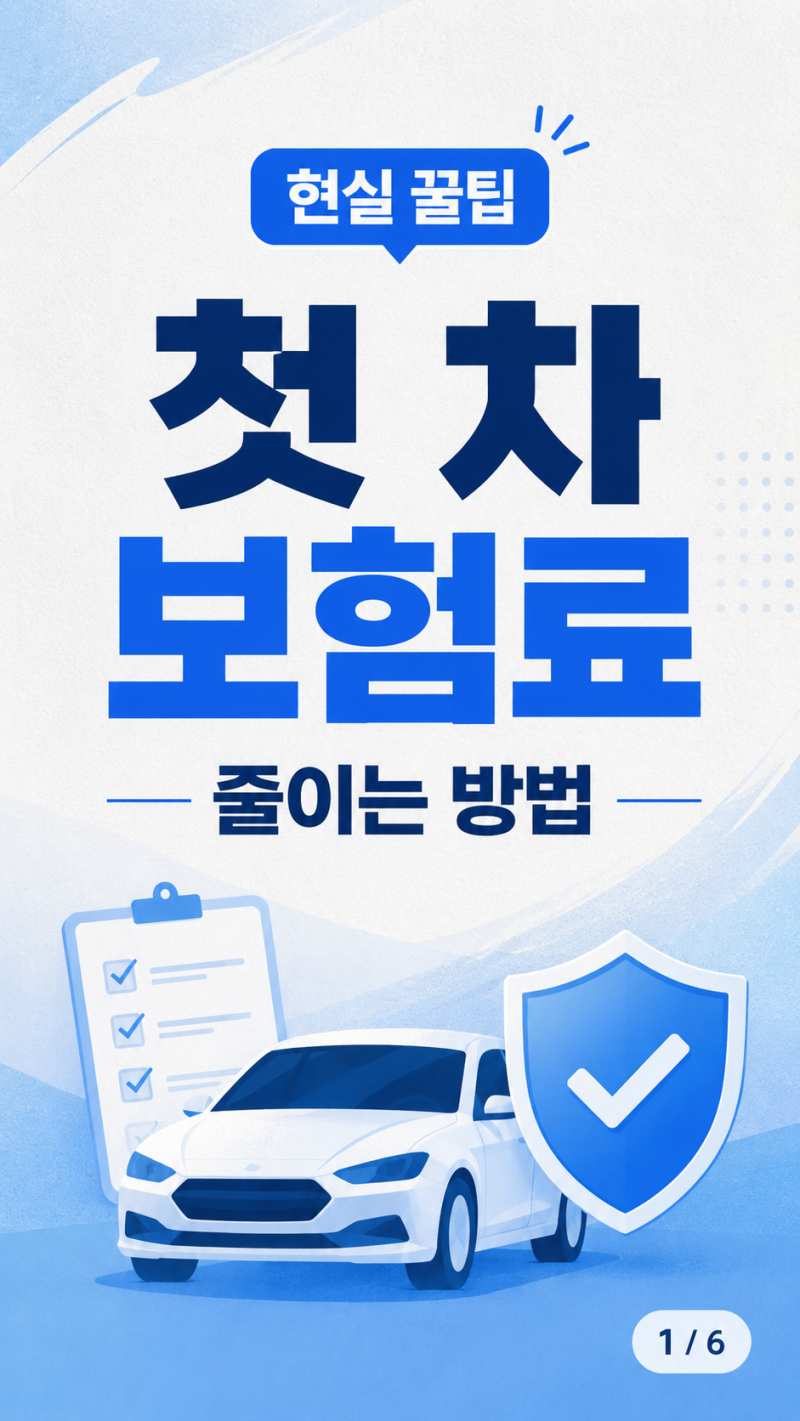 첫 차 보험료 줄이는 현실적인 방법｜초보운전 자동차보험 가입 전 체크