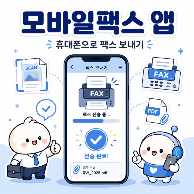 모바일팩스 앱 무료 발송, 휴대폰으로 팩스 보내는 방법