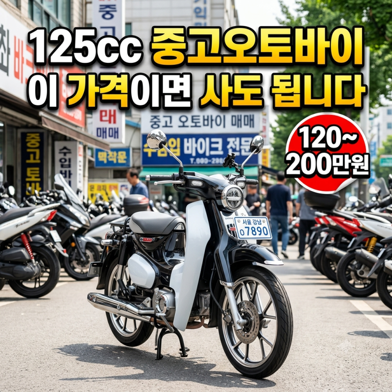 125cc 오토바이, 이 가격보다 비싸면 한 번 더 생각하세요.