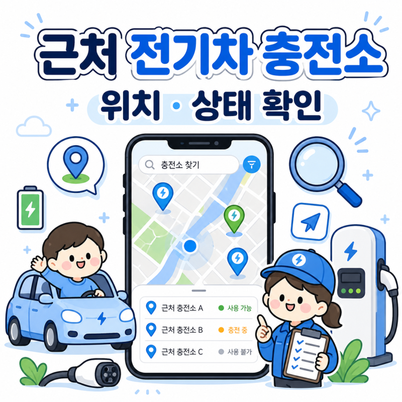 근처 전기차 충전소 찾기