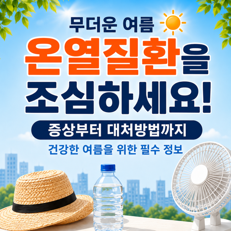 무더운 여름 <b>온열질환</b>을 조심! <b>증상</b>부터 대처방법까지 꼭... 