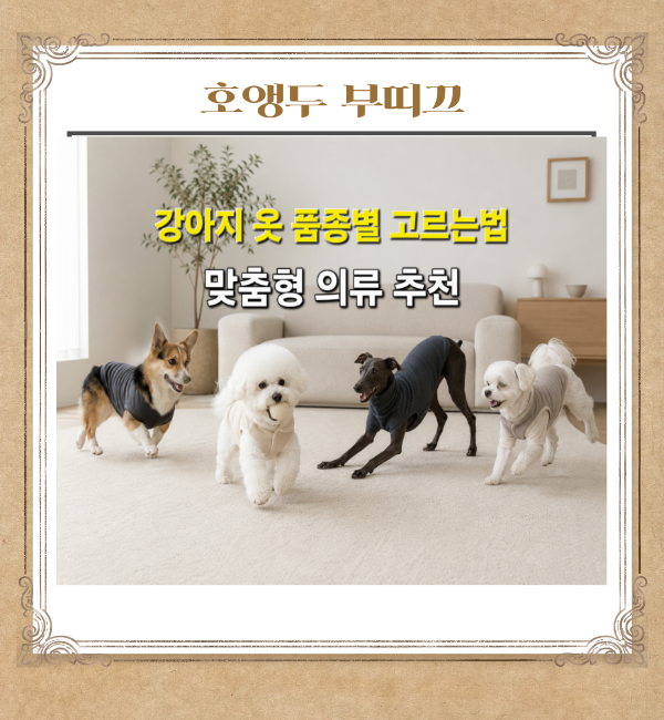 강아지 옷 견종별 고르는 법 닥스훈트부터 푸들까지