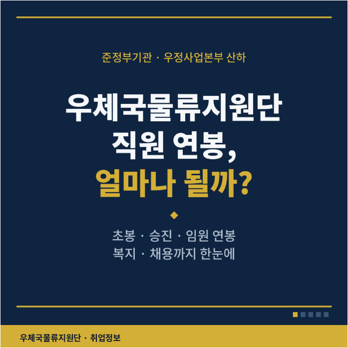우체국물류지원단 직원 연봉은 얼마나 될까? 연봉·초봉·인턴·신입 채용·승진·복지 모두 ....