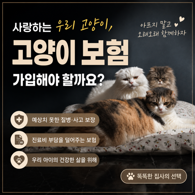 고양이보험 필요성, 실제 집사들이 말하는 가입전 핵심 3가지