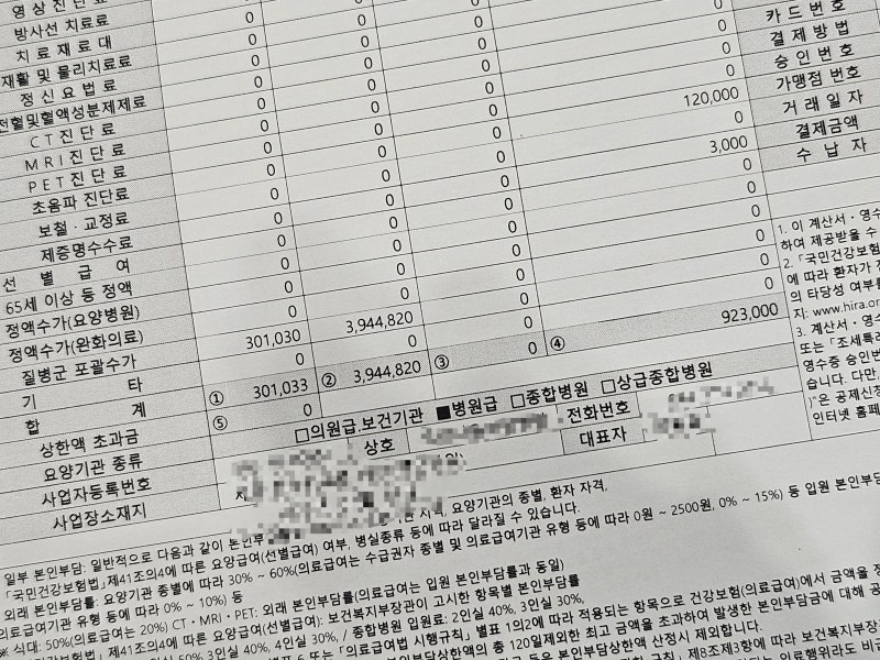 제왕절개 수술비용 얼마? (유도분만 실패 후 제왕절개, 1인실 4박5일 입원, 페인버스터 추가, ....
