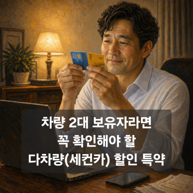 자동차 2대라면 필수 체크! 다차량(세컨카) 할인 특약 확인하세요 (feat. 삼성화재 vs 하나손보)