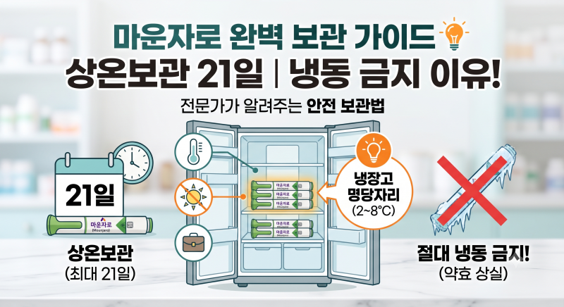 [마운자로 보관방법] 상온보관 기간부터 냉동 금지 이유까지 전문 가이드 냉장고 명당자리