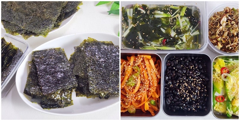 일주일반찬 아보카도오일 김굽는법 에어프라이어 김굽기 김반찬 파래 김요리
