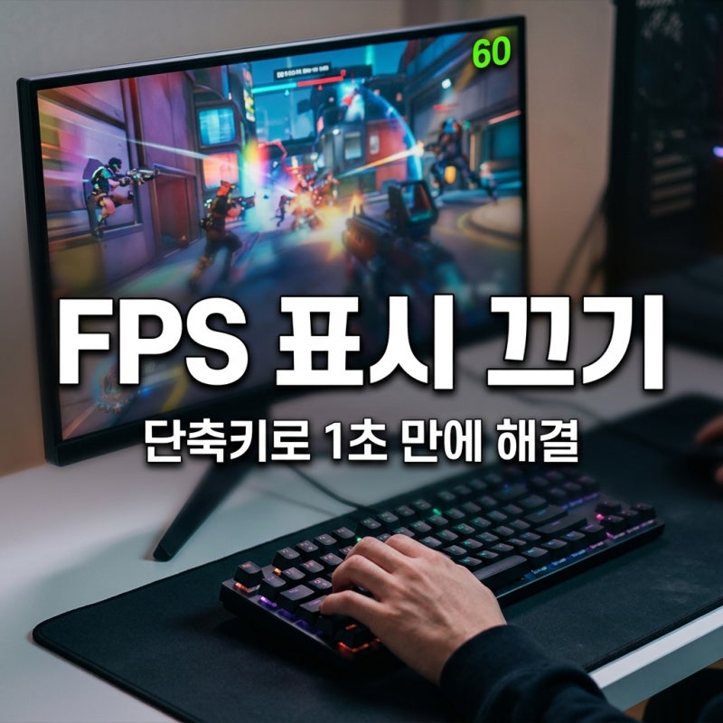 컴퓨터 오른쪽 위 FPS 프레임 표시 단축키로 간단하게 끄는 방법