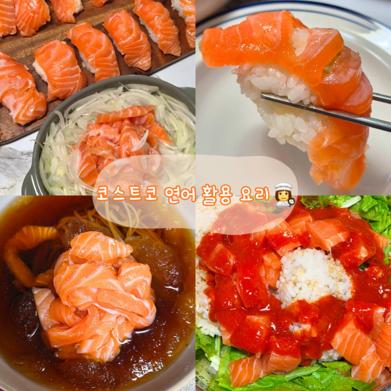 [요리]코스트코 연어 활용 요리 추천|연어냉소바,연어초밥,연어회덮밥,연어 양파 소스 레시....
