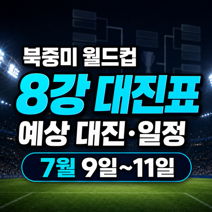 <b>북중미 월드컵</b> <b>8강</b> 대진표 총정리｜예상 대진과 <b>토너먼트</b> 일정
