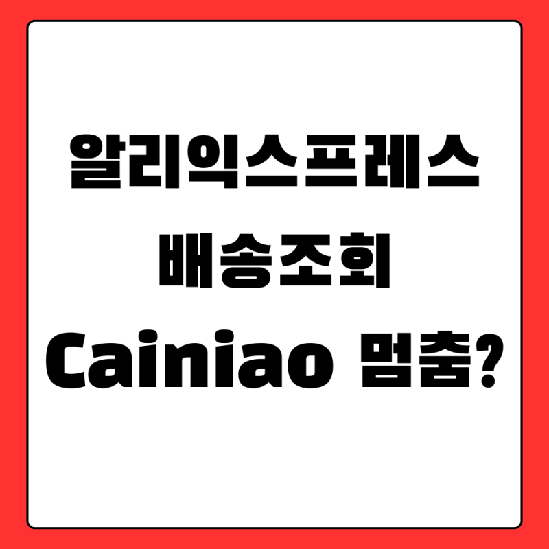 알리익스프레스 배송조회 Cainiao 멈춤일 때 먼저 볼 순서