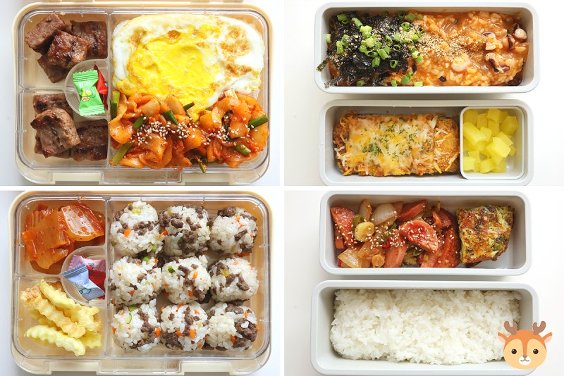 아침에 다양한 여름밥상메뉴로 일주일 직장인 점심 도시락 싸기 간단한 남편도시락 반찬 추....