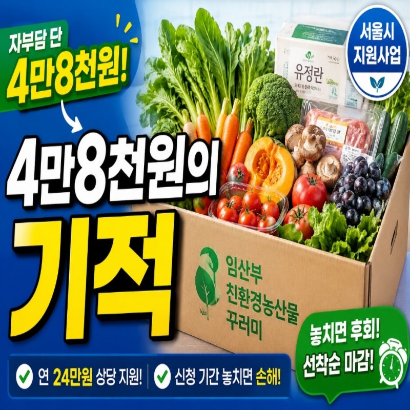 서울 임산부 친환경 농산물 꾸러미 24만 원 후기, 신청 기간 및 지원 대상 총정리
