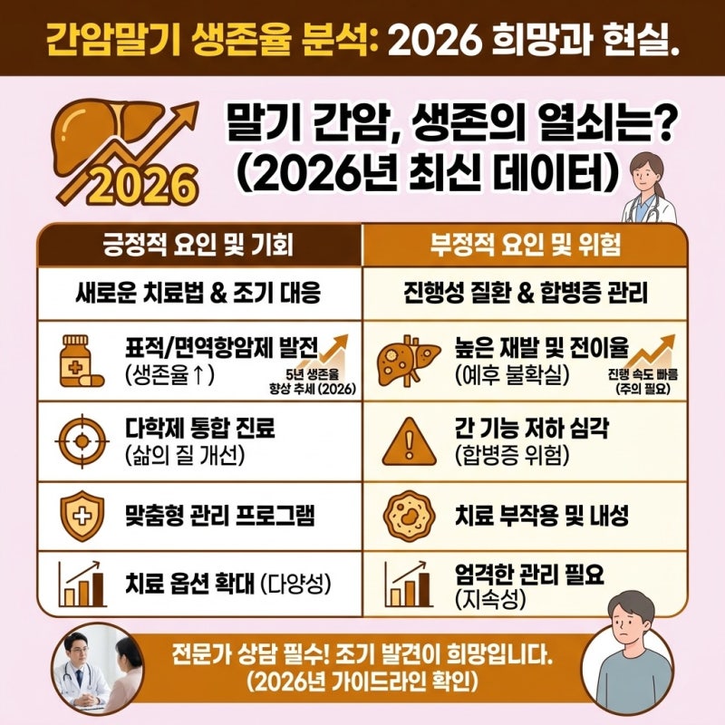 간암말기, 정말 치료가 불가능할까? 2026년 최신 생존율과 대안을 직접 따져봤습니다