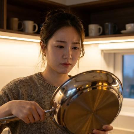 스텐팬 연마제, 아직도 까맣게 묻어 나오나요? 3분 컷 세척법
