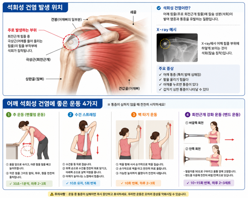어깨 석회성 건염｜갑자기 팔이 안 올라가는 이유와 치료 방법