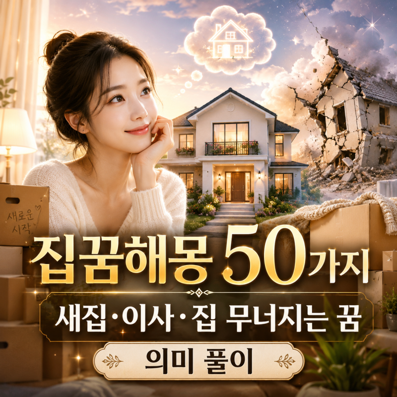 집꿈해몽 50가지 총정리 새집 이사하는 꿈 집 무너지는 꿈 의미 풀이