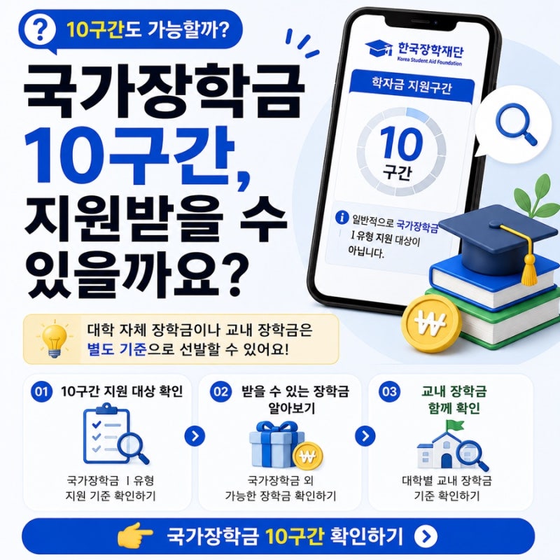 국가장학금 10구간, 지원받을 수 있을까요?