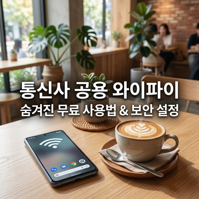[생활 꿀팁] 통신사 공용 와이파이 무료 사용법 및 보안 연결 설정 (SKT, KT, LGU+)