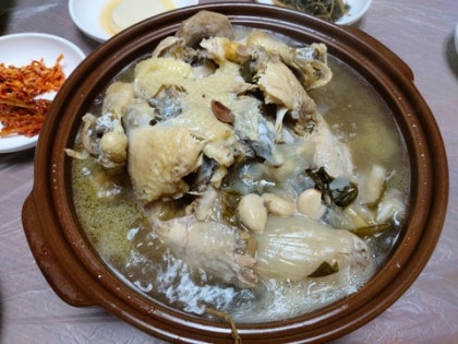 포항 닭백숙맛집'항아리 옻품은닭'