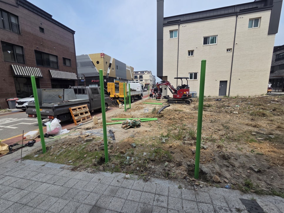 평택고덕휀스 상가 건물 불법주차 무단쓰레기 배출 단속 펜스 시공 설치