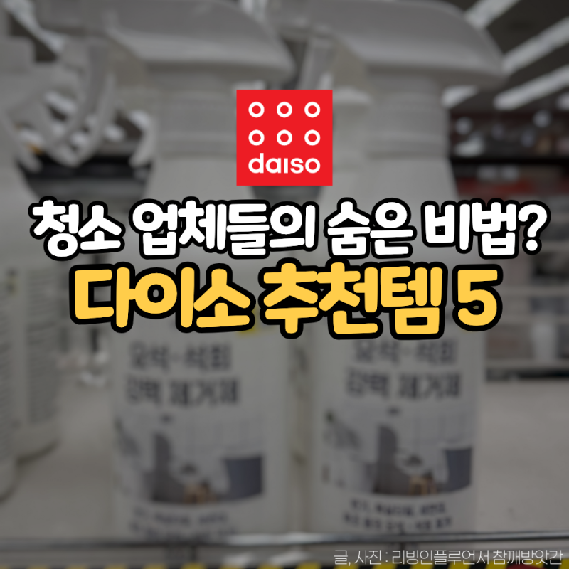 다이소 ‘이것’ 청소 업체가 쓰는 비법이라는데.. 청소세제 꿀템 5가지