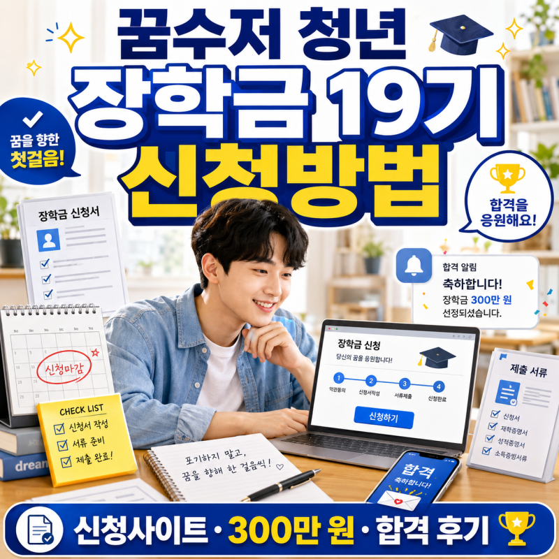 꿈수저 청년 장학금 19기 신청방법, 신청사이트부터 300만 원 합격 후기까지 정리