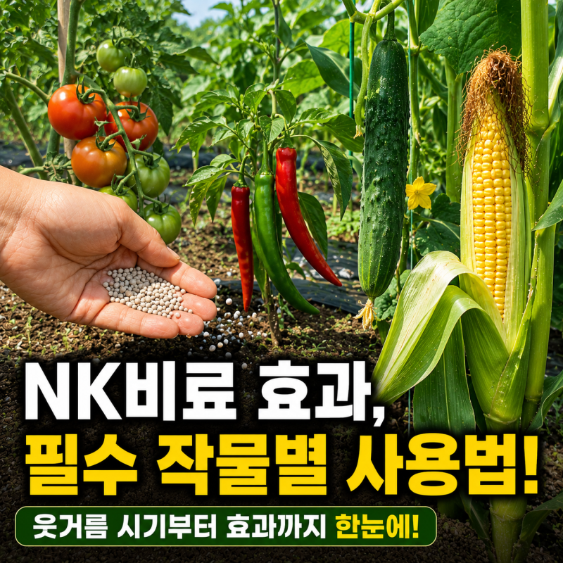 NK비료 효과, 언제 어떤 작물에 사용할까요? 웃거름 사용법 총정리
