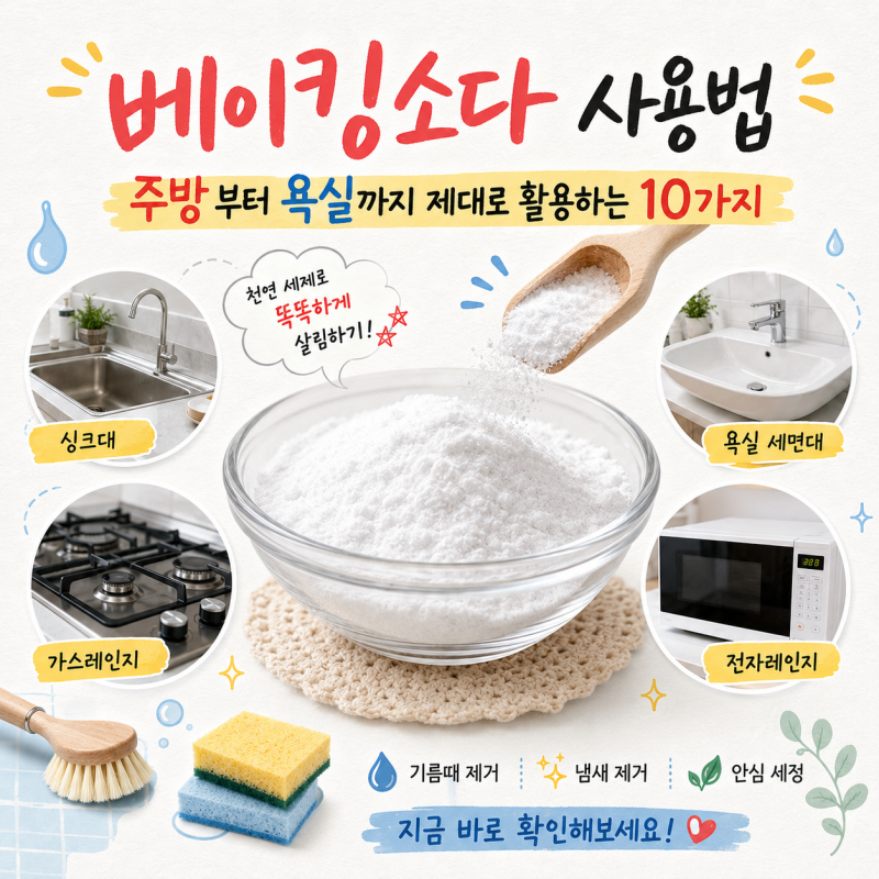 베이킹소다 사용법 주방부터 욕실까지 제대로 활용하는 10가지