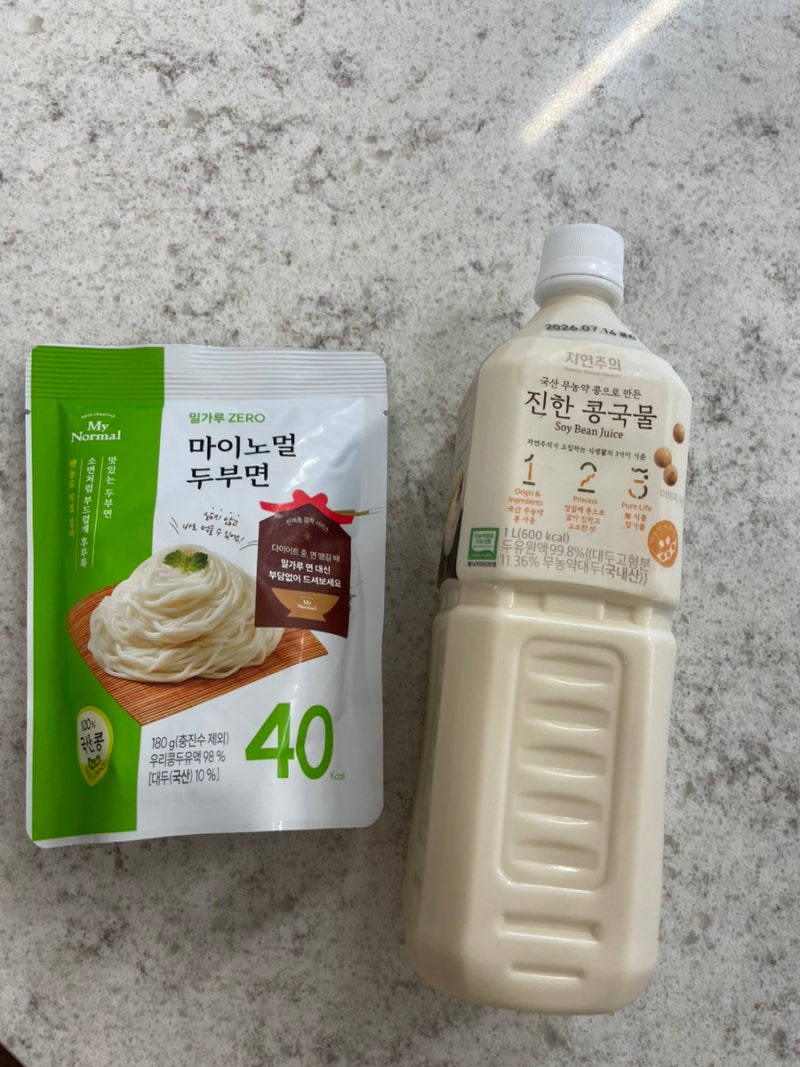 다이어트 콩국수 레시피로 만들기 | 40칼로리 밀가루, 당류 제로! 마이노멀 두부면+자연주의 ....