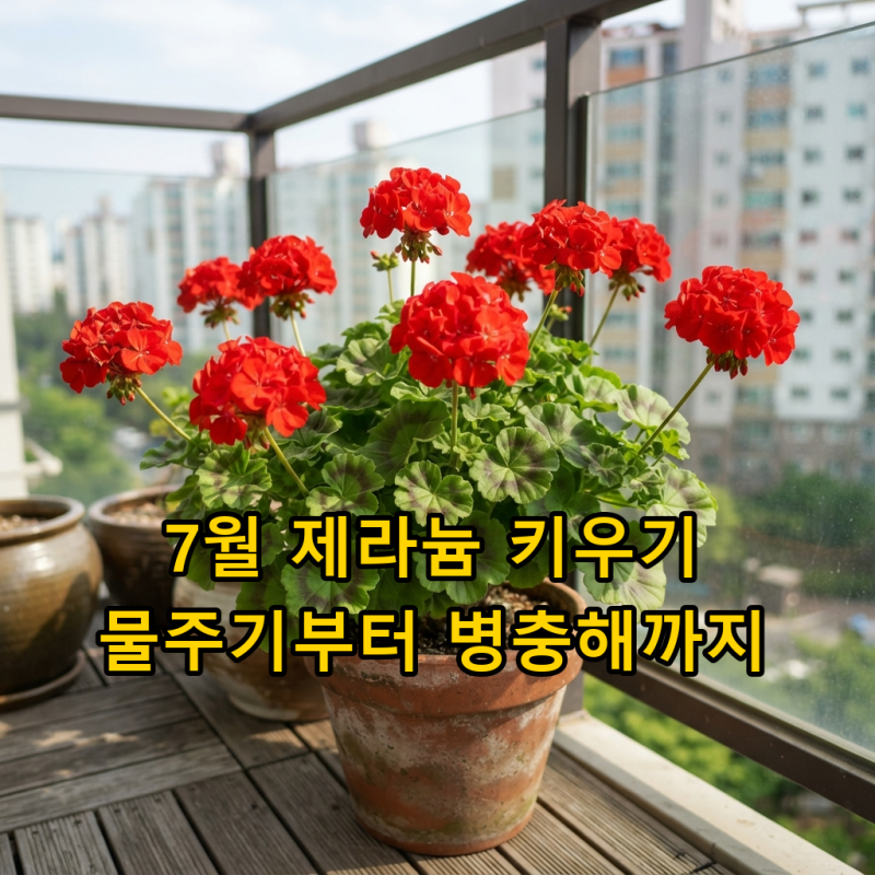 7월 제라늄 키우기, 장마철 물주기부터 병충해 관리까지