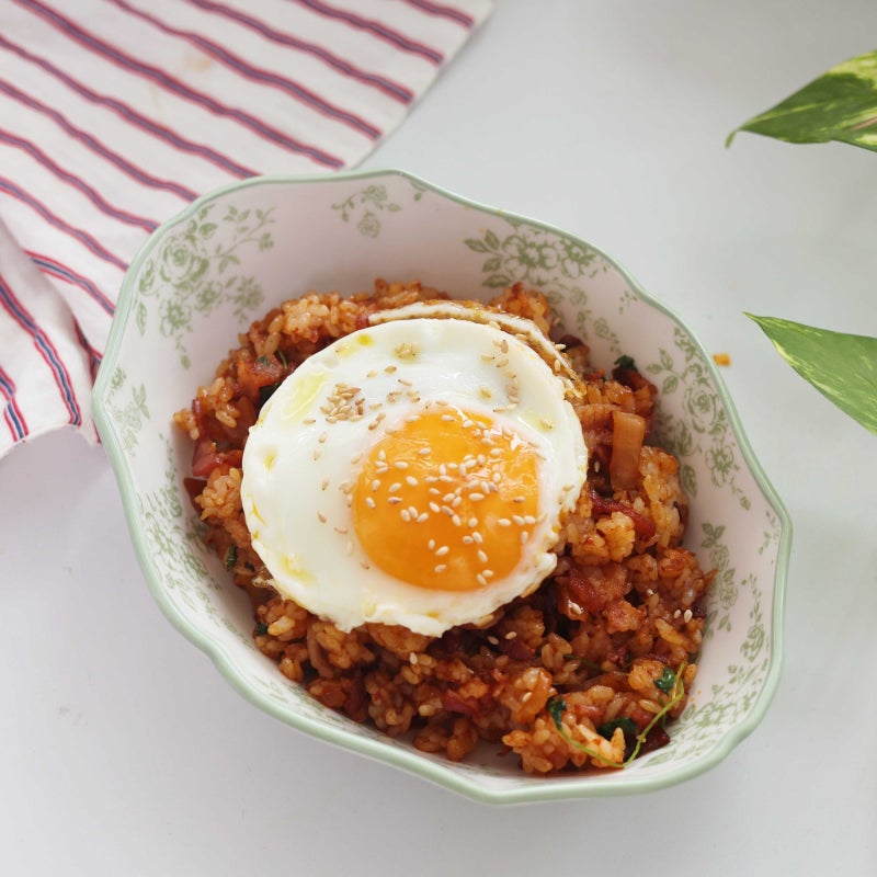 베이컨 김치볶음밥 레시피 고수 넣어 더 맛있는 버터 고수김치볶음밥 만들기