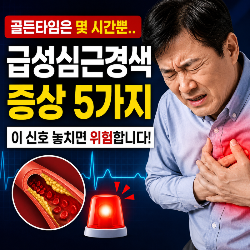 "골든타임은 몇 시간뿐.." 급성심근경색 증상 반드시 알아야 하는 변화 5가지